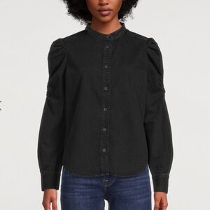 Frame Black Denim Frankie Shirt Sz M